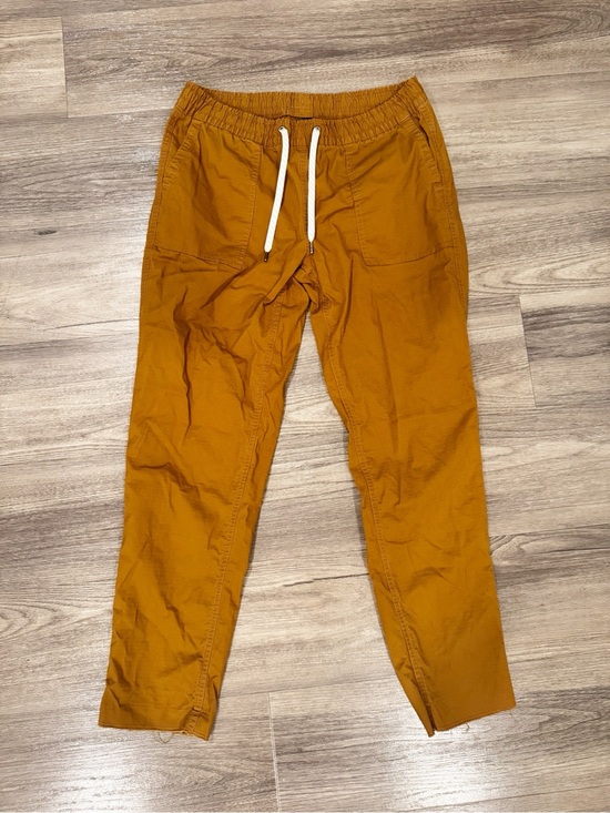 Vuori Pants - Vuori DurraTerra Ripstop Fabric Drawstring Pants in Caramel Brown Organic Cotton